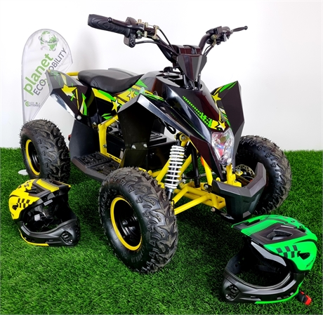 Mini quad électrique E-Brontozor châssis jaune Rockstar